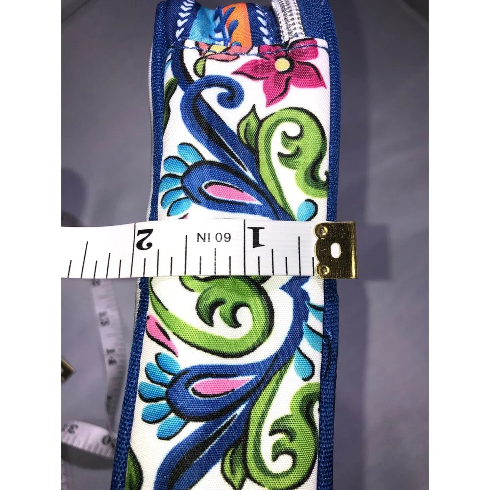 Brighton Butterfly Floral Canvas Travel Jewelry Organizer Case Blue Multi Color